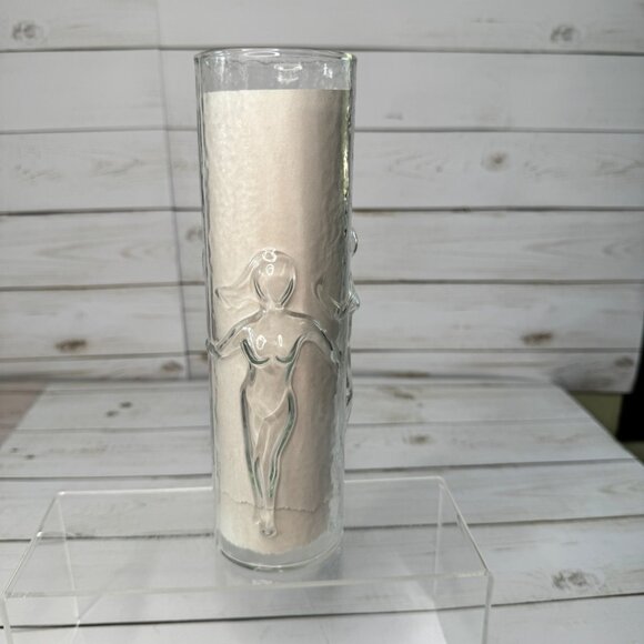 Vintage Libbey Le Femme 3d Naked Ladies 20 oz Clear Cocktail Glass Vase Barware - Picture 7 of 10